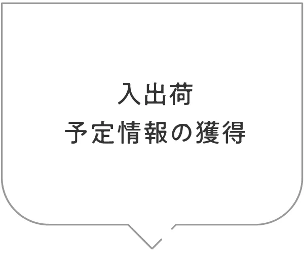 入出荷予定情報の獲得